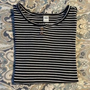 Old Navy Black and White Striped Top